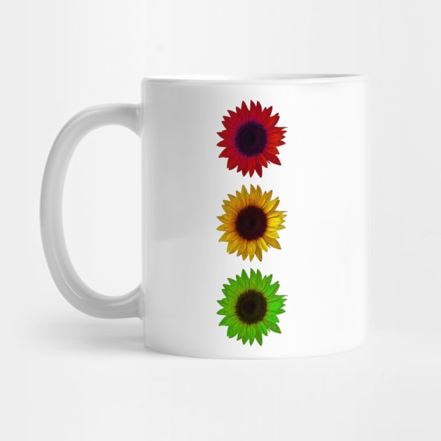 Colorful sunflowers traffic light by AsKartongs